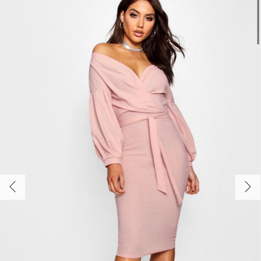 Nwt Off the shoulder midi length dress